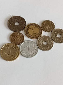 Zestaw monet stara Francja