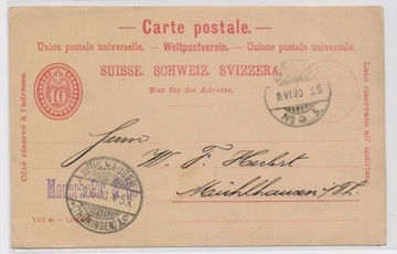 Szwajcaria - kartka pocztowa z 1900 roku