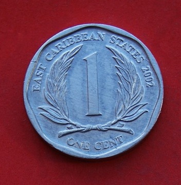 1 Cent  2002 r -    Karaiby     Ładna !!