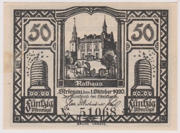 Striegau (Strzegom), 50 Pf, 1.10.1920 (51068)