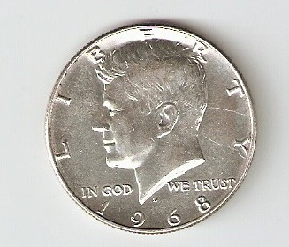 Half Dollar Srebro* 1968,Denver