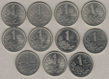 Chiny 1 juan yuan 1992 - 1999   25 mm  na sztuki
