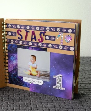 Scrapbooking - album na roczek