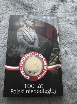 Moneta numizmat 100 lat Polski niepodleglej