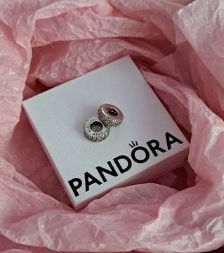 Pandora separatory srebrne cyrkonie Pave charms
