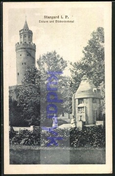 STARGARD Eisturm und Blucherdenkmal 1934