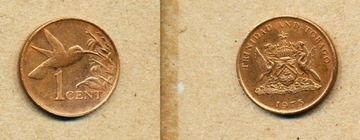 TRYNIDAD I TOBAGO 1 cent 1975 r. ptak koliber