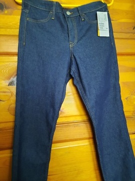 Spodnie skinny granatowe super stretch 36 H&M 