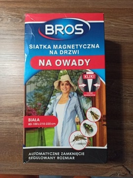 siatka magnetyczna na owady BROS biała