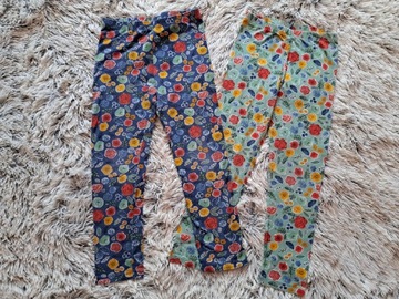 Legginsy kwiaty 122 limart handmade dwie pary