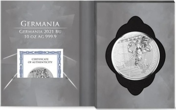 Srebrna Moneta 2021 GERMANIA 10 OZ SILVER BU