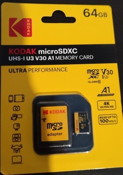 Karta pamięci Kodak MicroSDXC 64GB U3 V30 