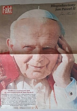 Artykuł z gazety + zdjęcie papieża | Jan Paweł II 
