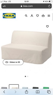 Pokrycie na kanapę Ikea Lycksele naturalny