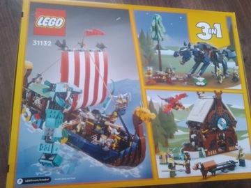 LEGO 31132 Creator 3w1 - Statek wikingów i wąż