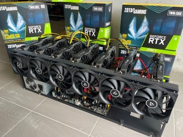 Nowa koparka kryptowalut 430mh/s. 7 x RTX 3060ti. 