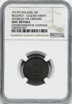 10 fenigów 1917 NGC UNC