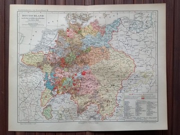 Stara mapa Deutschland 1894 r 