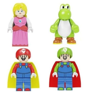 4x figurki z Super Mario Bros