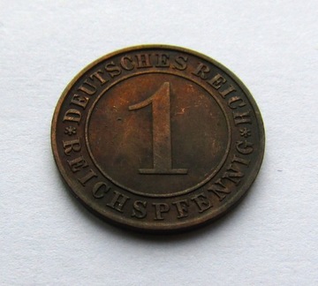 1 reichspfennig 1928A, Republika Weimarska