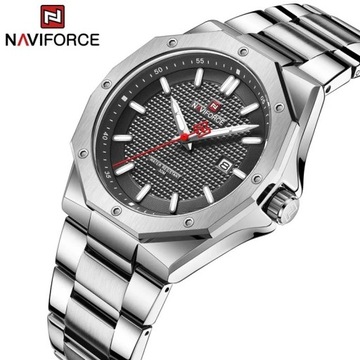 NAVIFORCE Zegarek Sportowy Wojsko Quartz Zwykły