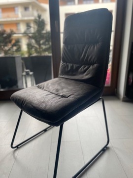 Komplet krzeseł tapicerowanych- antracyt