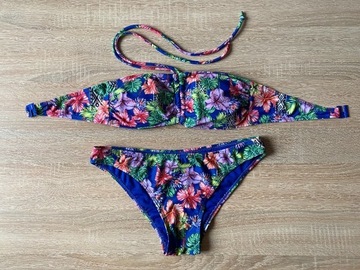 Strój bikini S kwiaty Primark