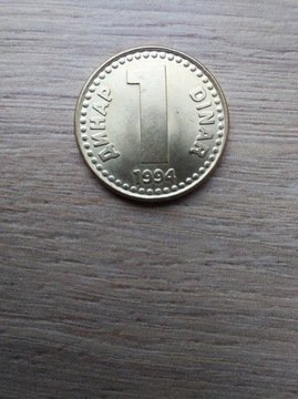 Jugosławia 1 dinar 1994 stan I/-I