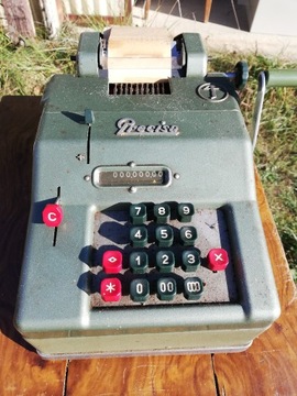 stara maszyna licząca kasa kalkulator liczydła bdb