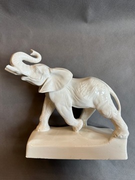 Figura słonia fajans, Wrocław Silesia art deco