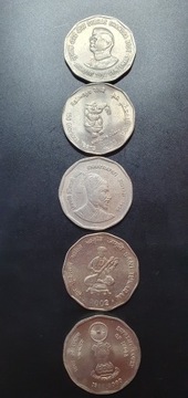 Indie 2 rupie - zestaw monet