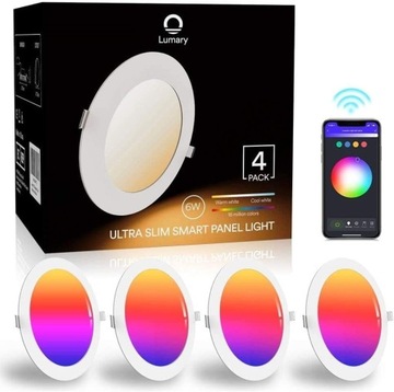 Lumary 6 W LED reflektor sufitowy RGB WiFi