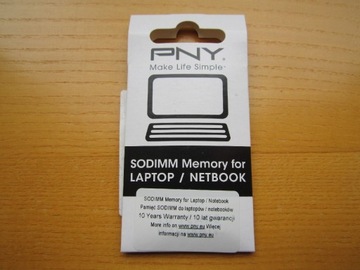 PNY SODIMM, DDR3, 8 GB 1600 MHz Pamięć do laptopa