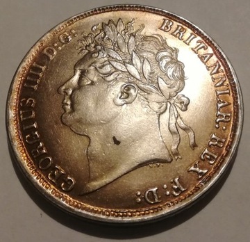 1 korona 1822 Jerzy IV Wielka Brytania moneta