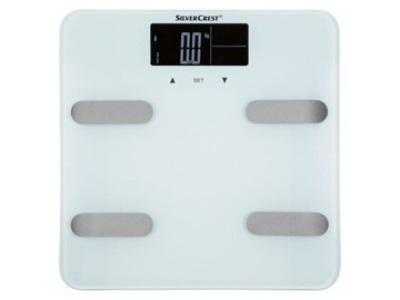 Waga łazienkowa z pomiarami BMI masy kostnej itp.