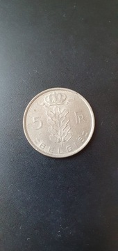 Belgia 5 franków 1975 rok / E