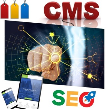 Budowa stron internetowych: SEO, CMS Logo, 