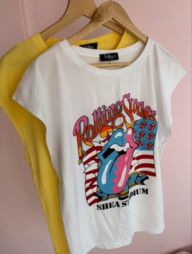 2 nowe t-shirty bluzki z nadrukiem Rolling Stones