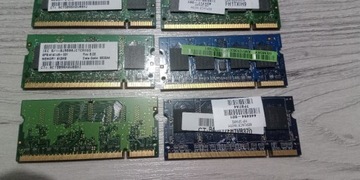 Pamięć RAM DDR2 512 różne firmy 