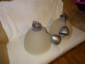 Lampy szklane wiszące IKEA KALCIUM - zestaw 3 lamp