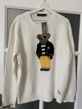 Polo Ralph Lauren Bear sweter z misiem roz L