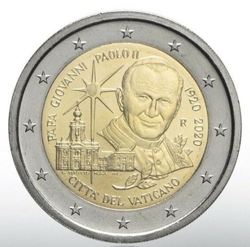 2 euro Watykan 100r urodzin Jana Pawła II 2020