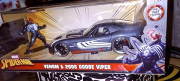 Model Jada Marvel Venom 2008 Dodge Viper 1:24 nowy