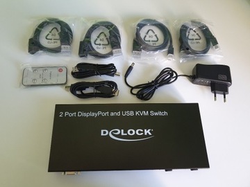 Delock KVM przełącznik switch 11367 DP USB audio