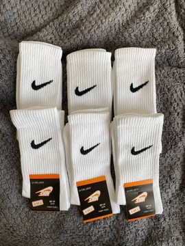 Skarpetki Nike Długie Bawełniane 6 par r.41-45
