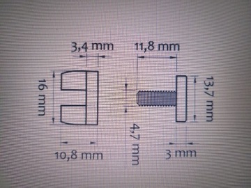 Śruba viking 13,7 mm 8mm 