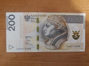 Banknot 200 zł seria CA