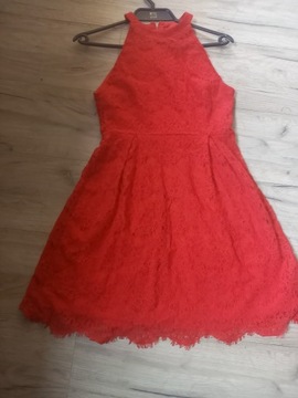 sukienka czerwona cropp