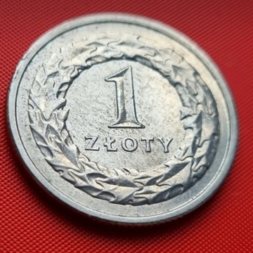1 złoty 1990 rok, bez obiegu, z woreczka bankowego