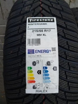 4x opony zimowe Firestone Winterhawk 215/55/17 98V